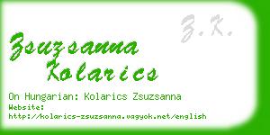 zsuzsanna kolarics business card